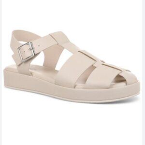 NEW On 34th Womens Ellaa Fisherman Sandal Bone Smooth Size 12